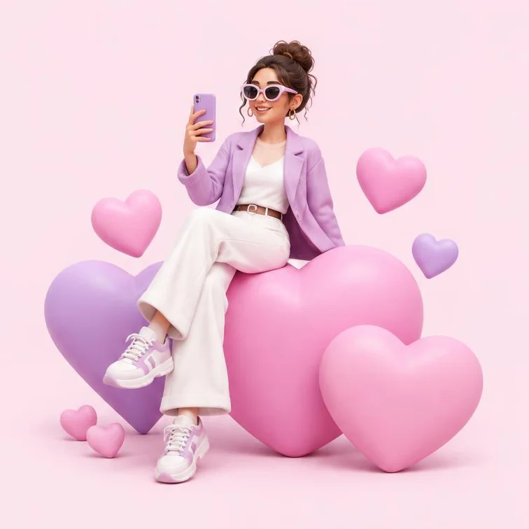 Instagram creators and likes illustration