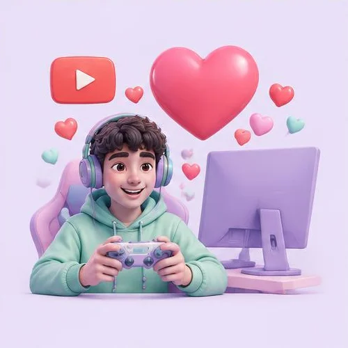 YouTube creators and likes illustration