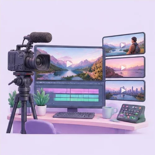 YouTube creators and views illustration